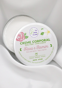 Creme Corporal de Rosa e Jasmim (Karité e Aloe)