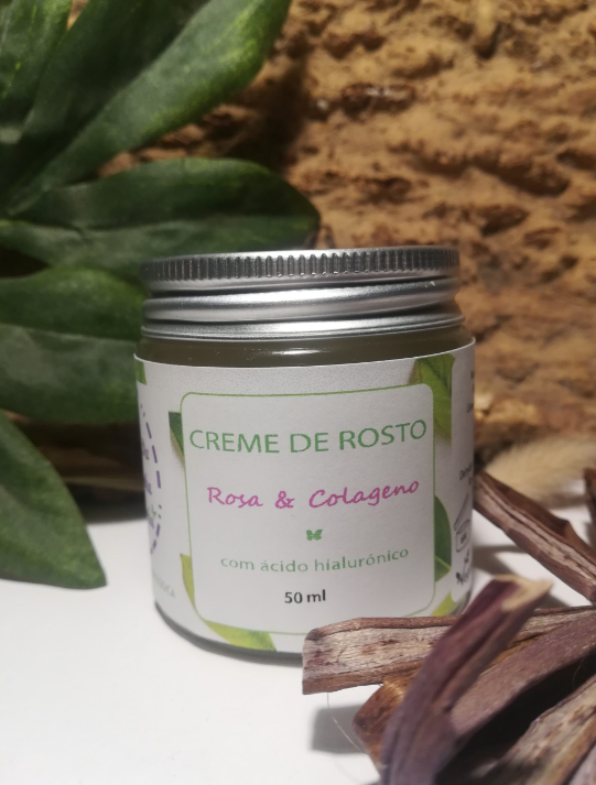 Creme Anti-Rugas Bio de Rosas e Colágeno (Contém Ácido Hialuronico)