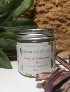 Creme Anti-Rugas Bio de Rosas e Colágeno (Contém Ácido Hialuronico)